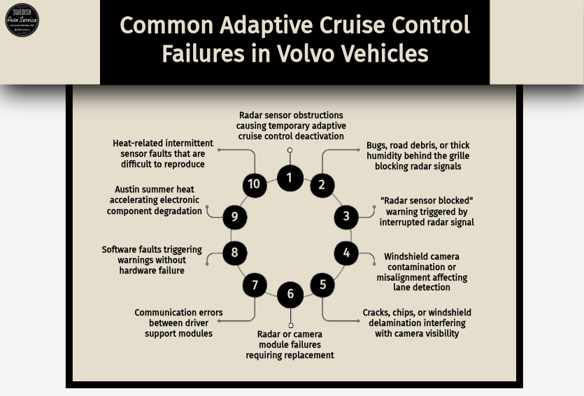 Common Adaptive Cruise Control Failures in Volvo Vehicles